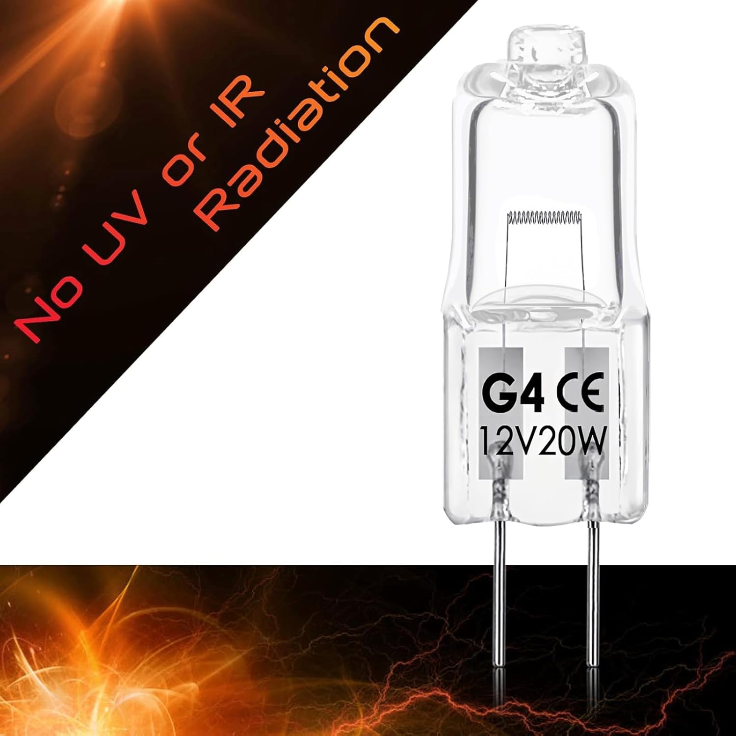 Snnalosses G4 Halogen 12V 20W Warm White Bulb 12 Packs