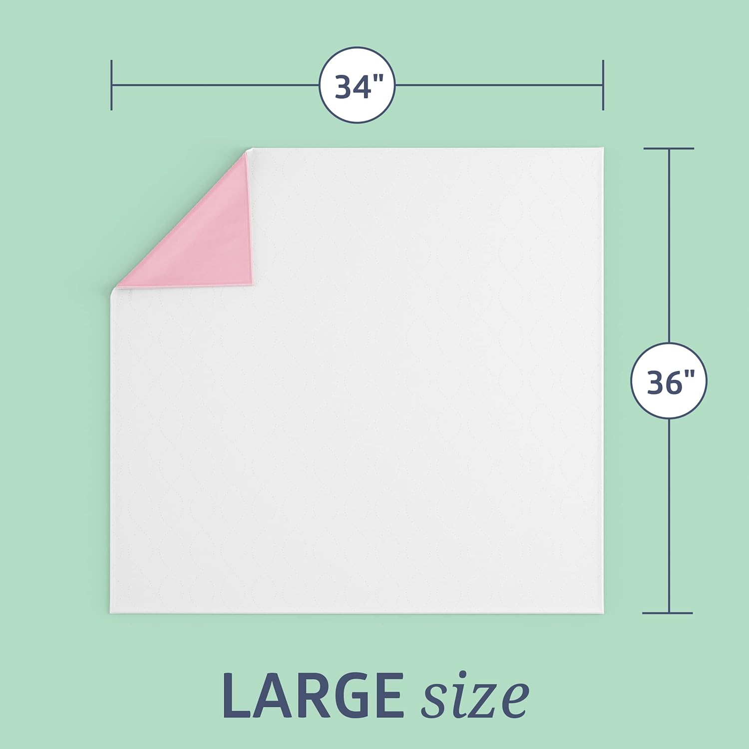 Medline Washable Bed Pads Large 34 x 36 inch 4 Pack 1