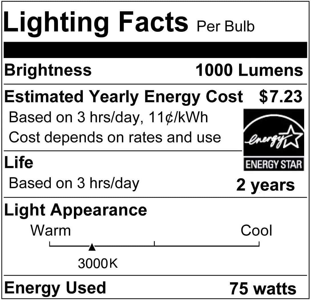 Vinaco PAR30 Short Neck 6pcs 75W Dimmable Light Bulbs