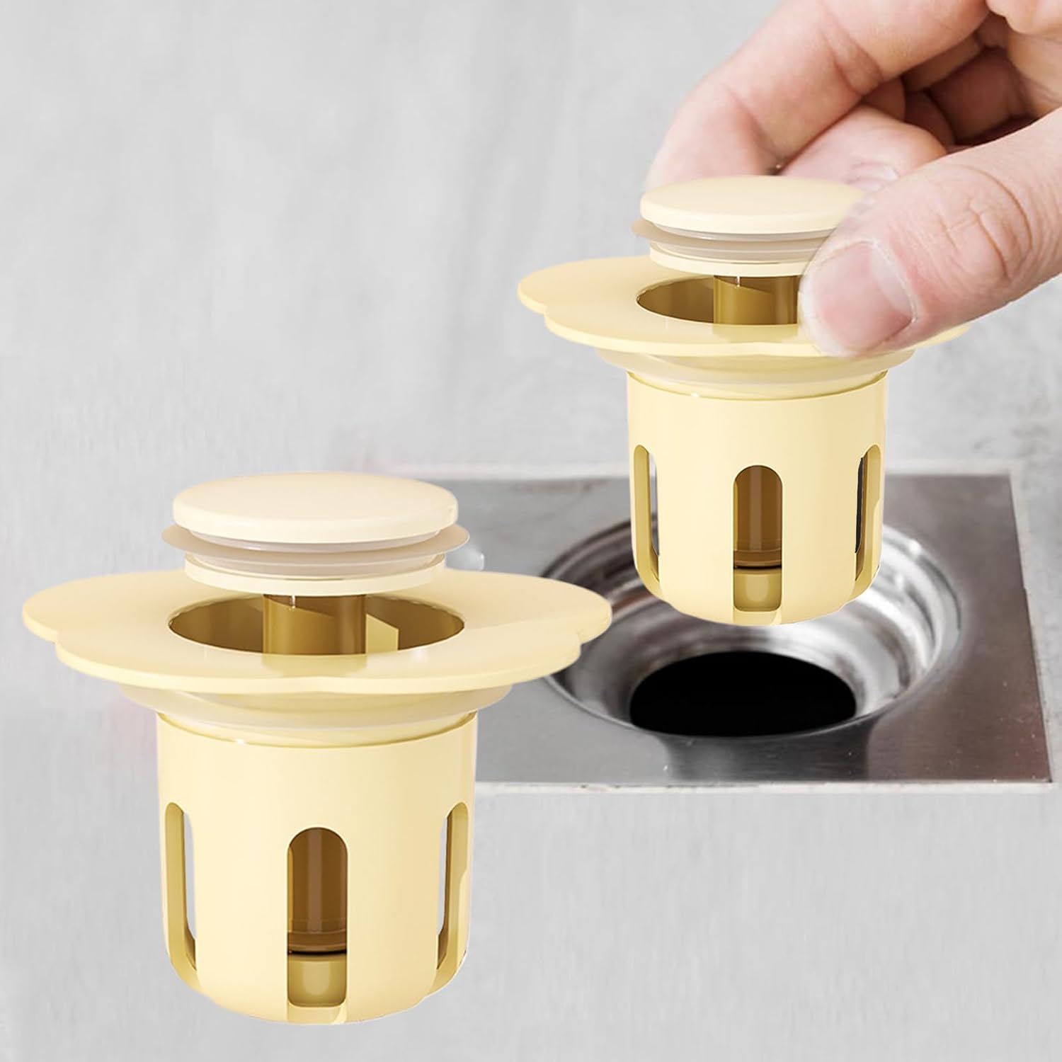 Freestanding Bathtub Drain Stopper with Flower Design 1