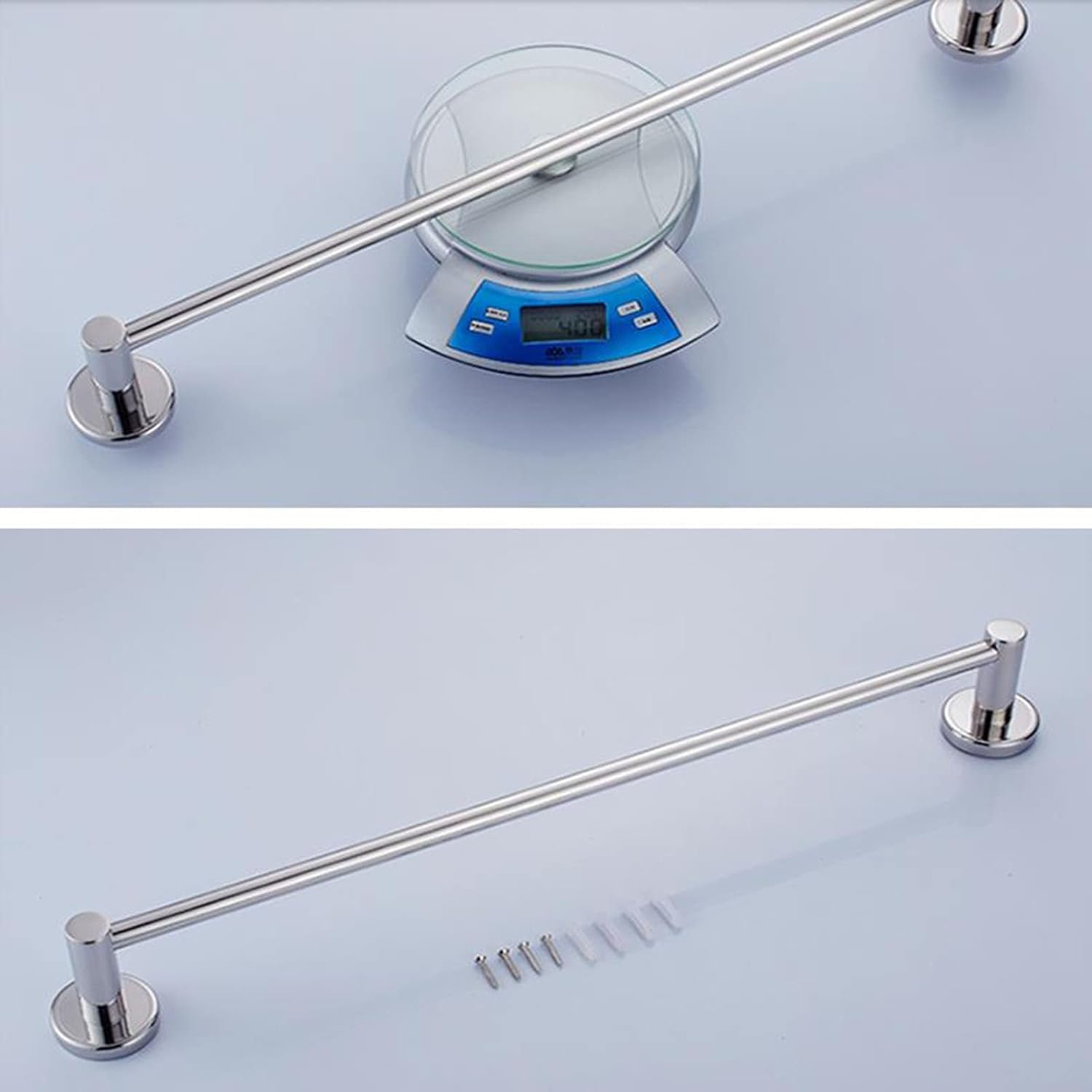 Stainless Steel Towel Rack with Silver Finish