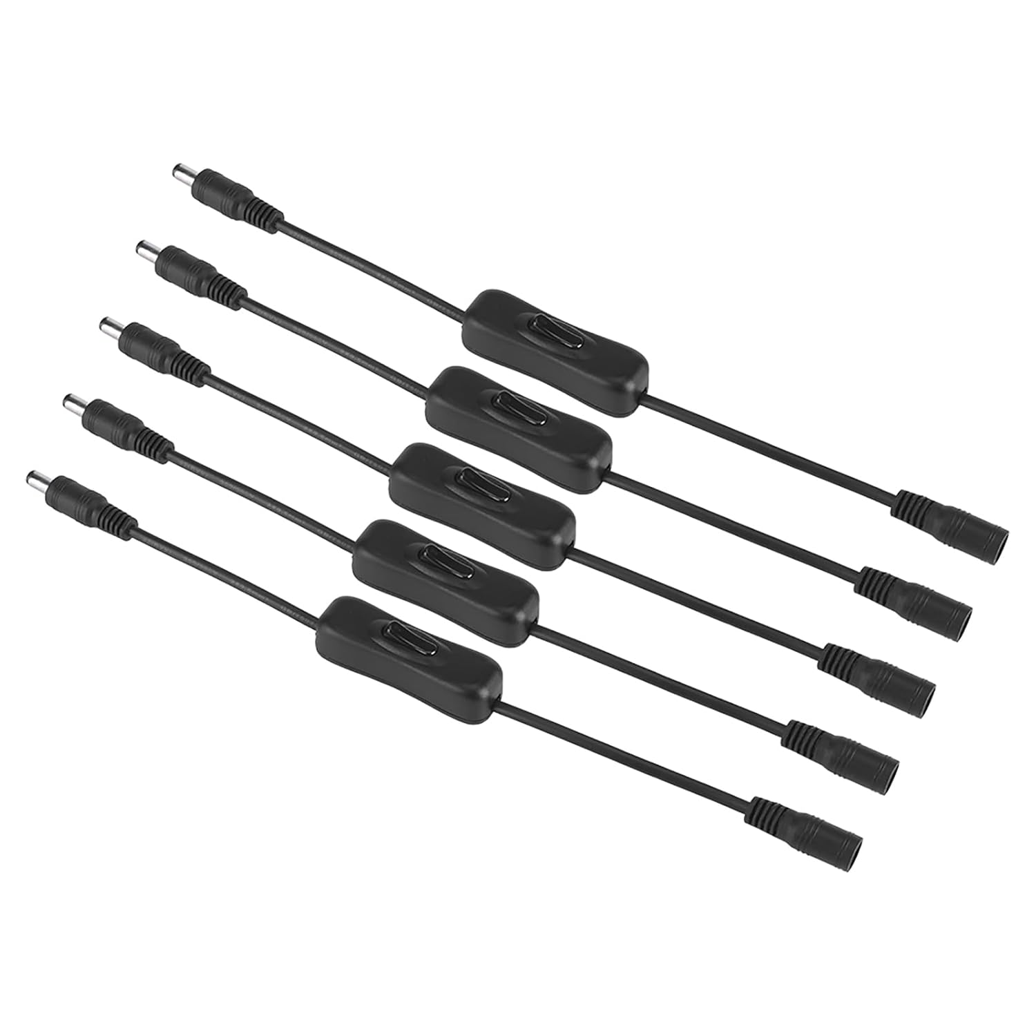 5PCS Black DC Light Bar Switch Connector