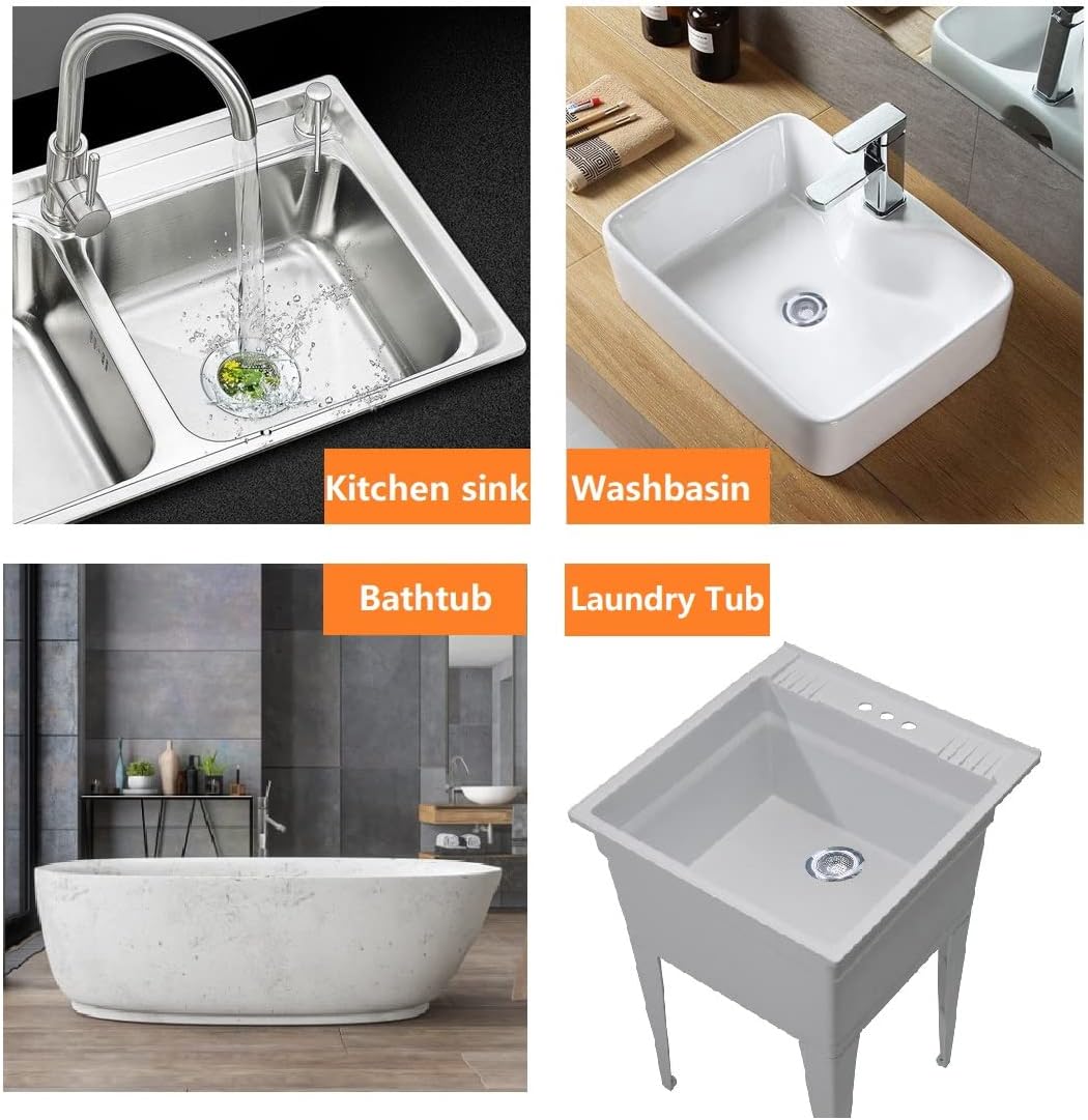 CNSZNAT 3-Pack Drain Strainers for Kitchen and Bath