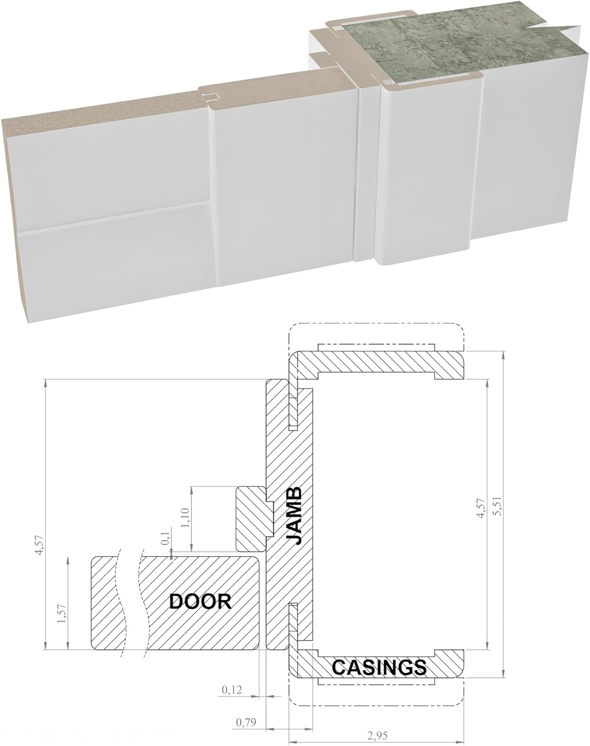 SARTODOORS French Double Panel Lite Doors 60x80 with Hardware 1