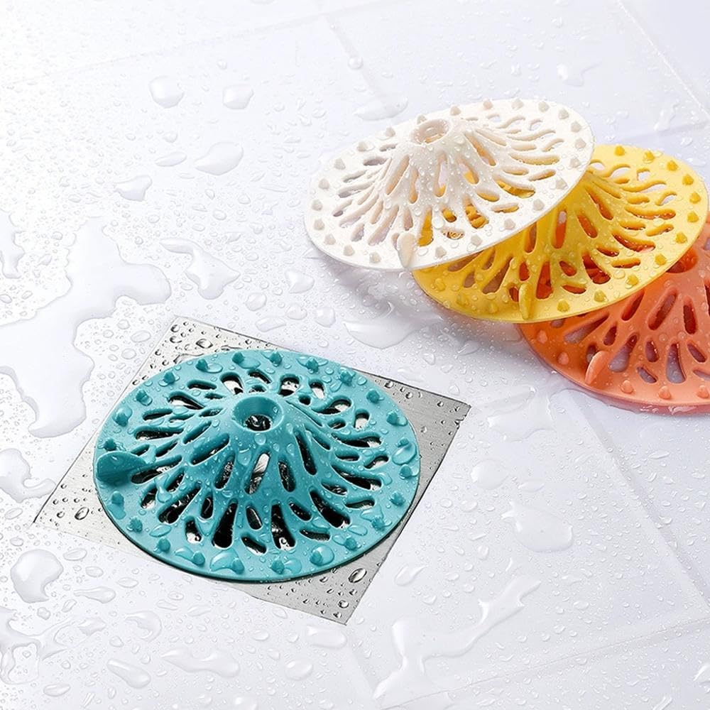 2pcs Hair Catcher Silicone Drain Stopper for Bathroom and Kitchen