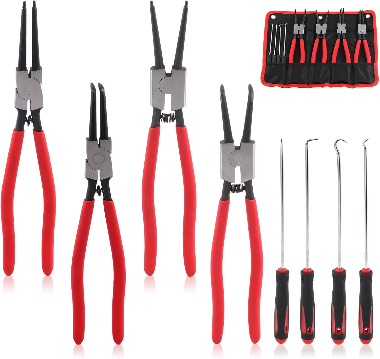 Swpeet 13-Inch Snap Ring Pliers with Pick and Hook Tool Set 1