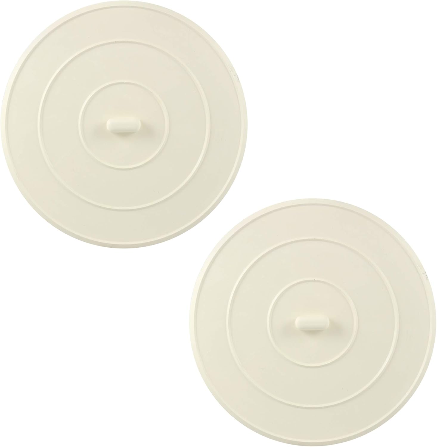 Danco 89042P 5 Inch White Flat Drain Stopper 2-Pk