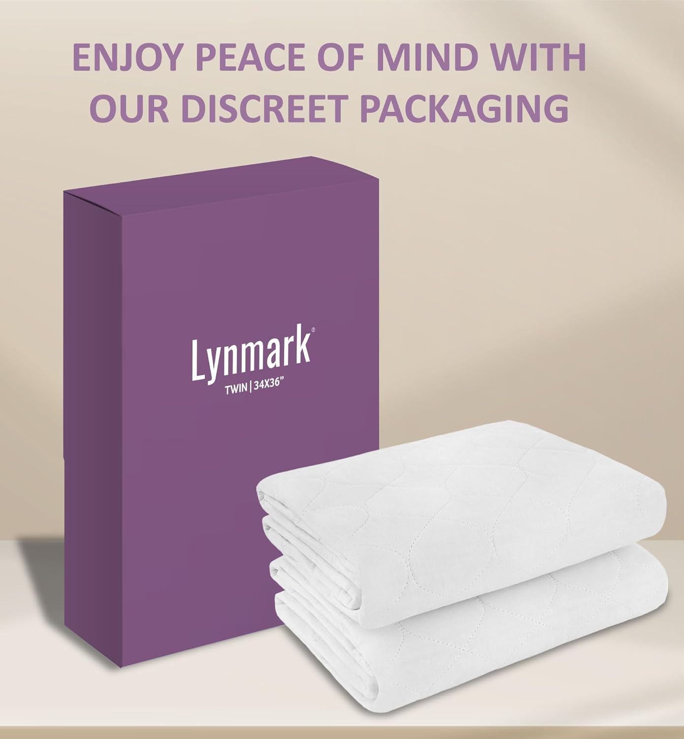 Lynmark Washable Bed Pads - Non-Slip Waterproof Incontinence Protector 2 Pack