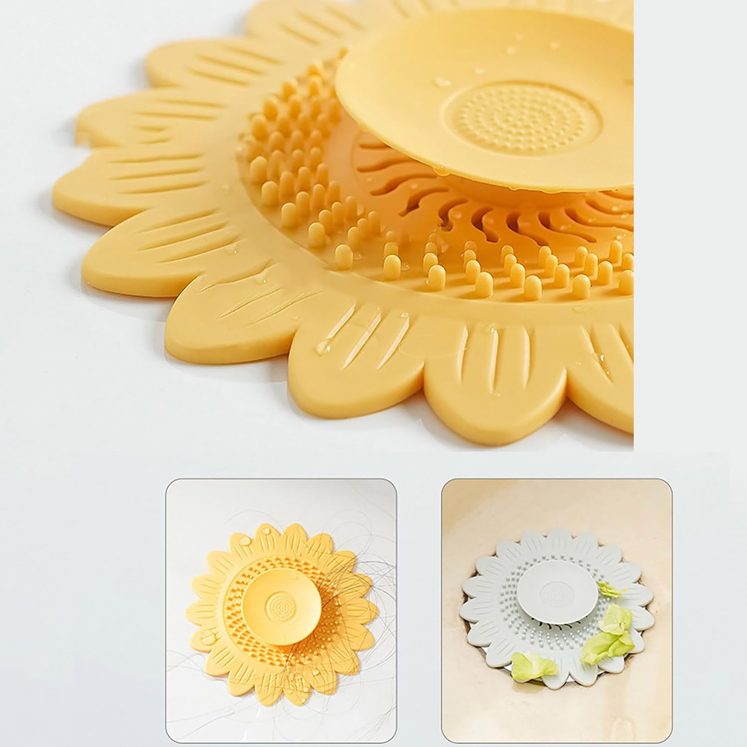 Hair Catcher Shower Drain Cover Protector Silicone