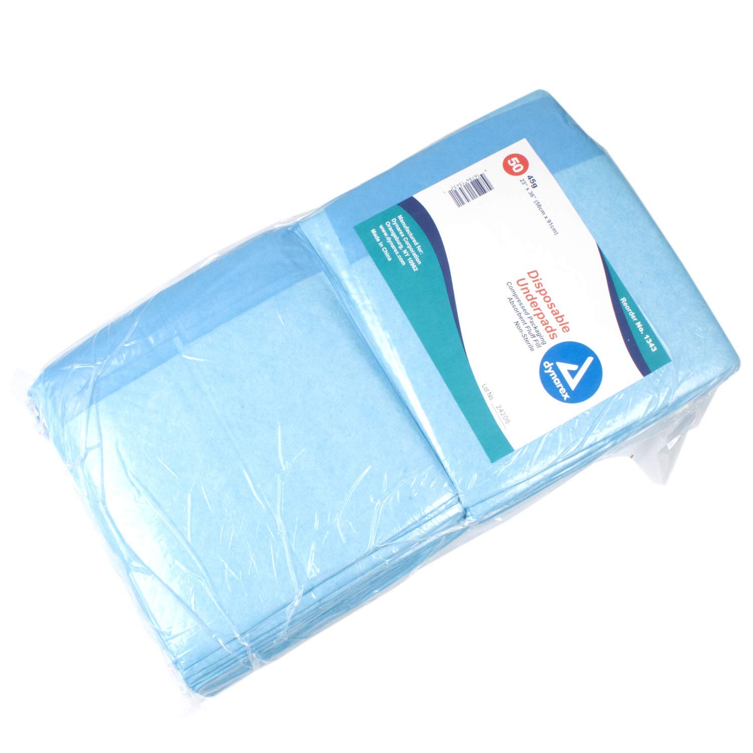 Dynarex Disposable Underpads 23x36 45g 150 Pads per Case