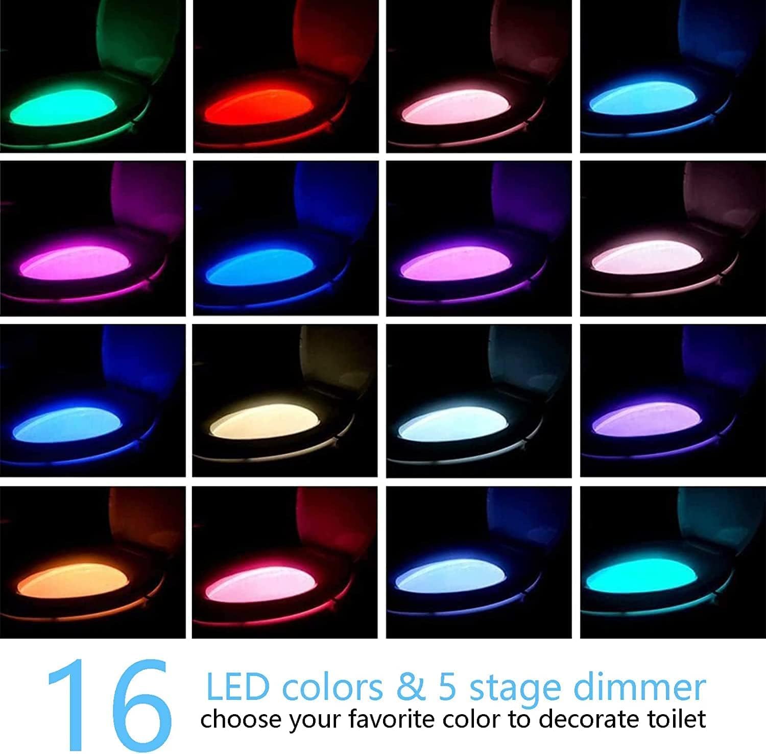 Chunace Toilet Bowl Night Light with Motion Sensor 1