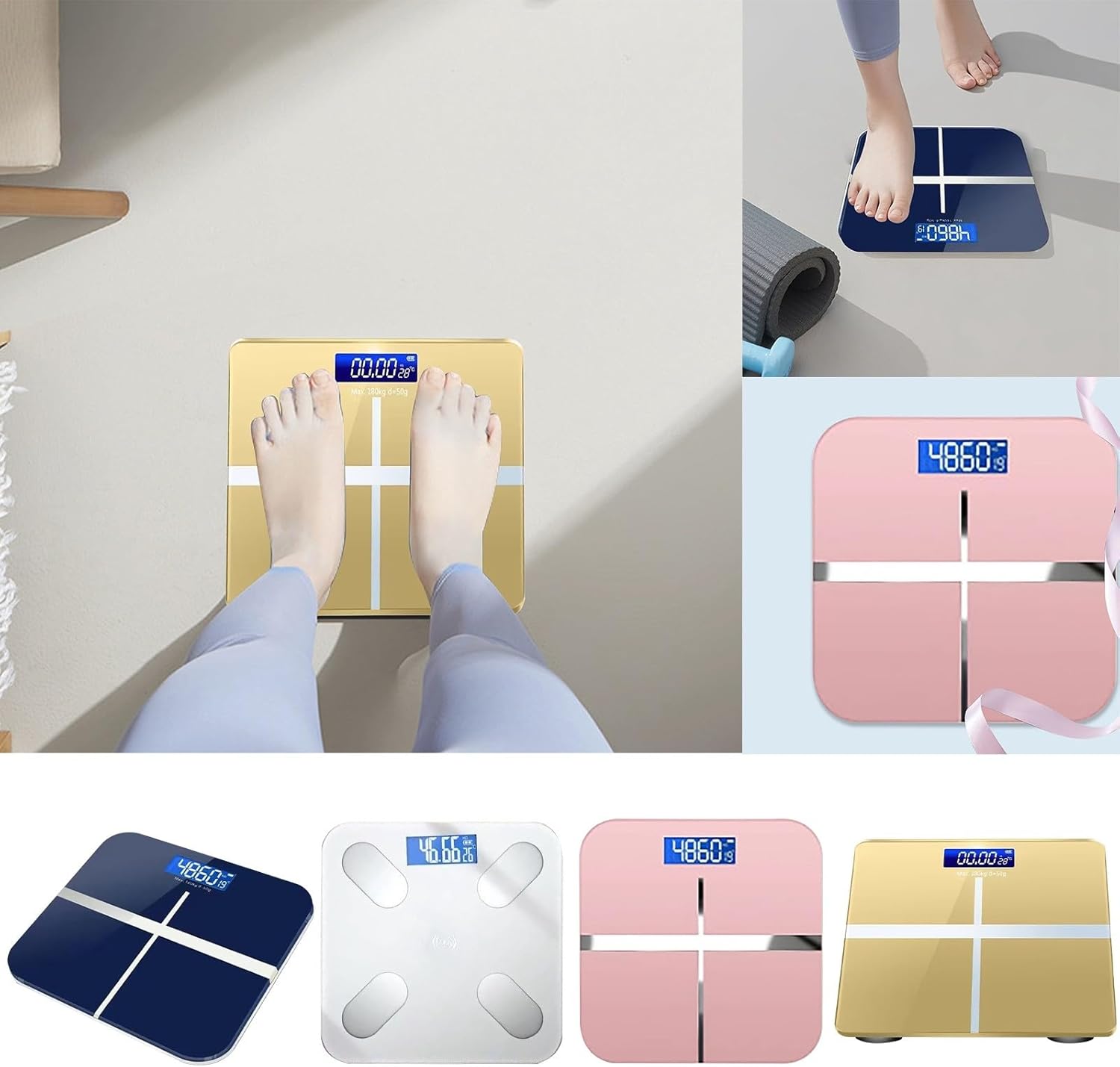 KELINFONG Digital Scale with BMI and Fat Analysis