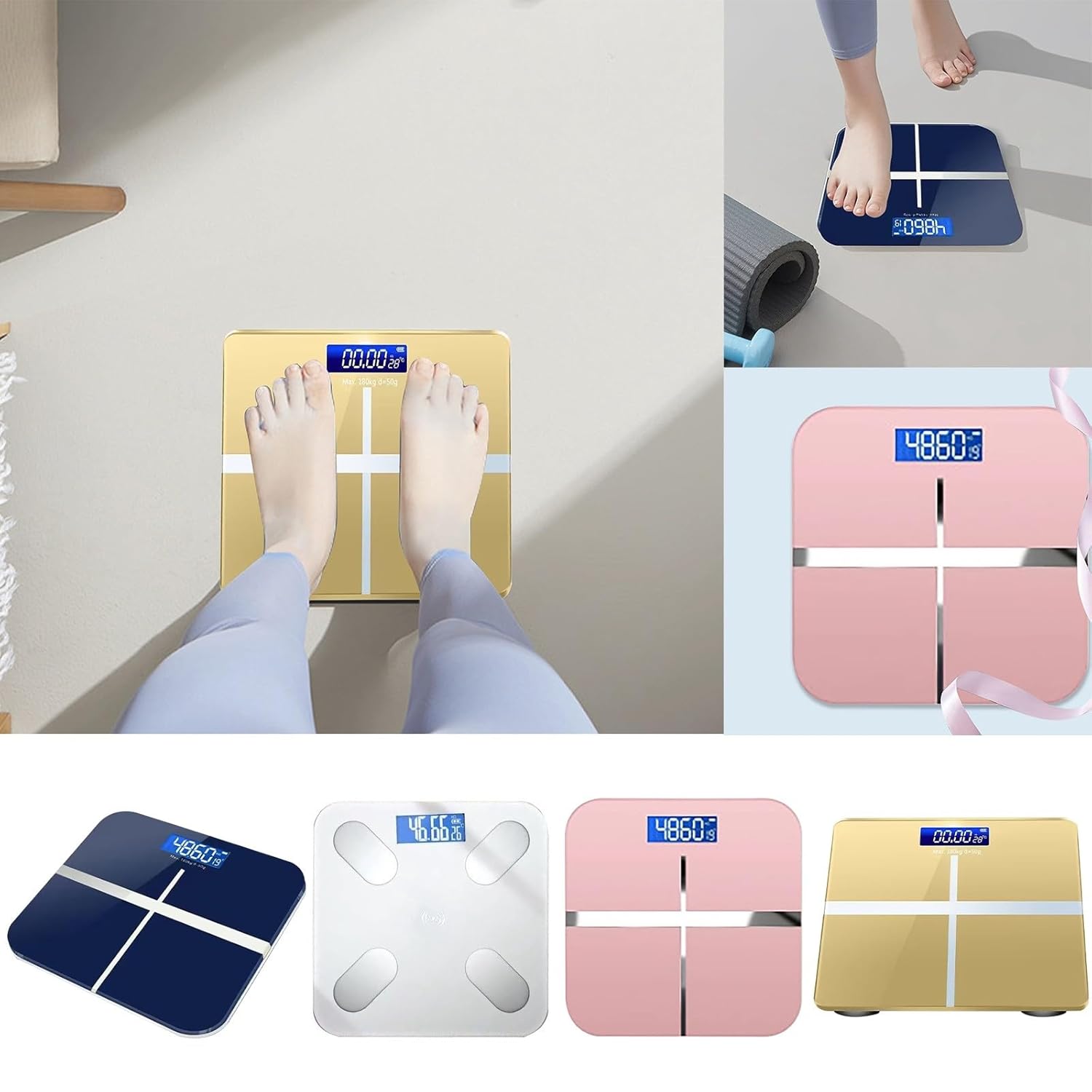 KELINFONG Rechargeable Digital Scale with BMI and Body Fat Analysis
