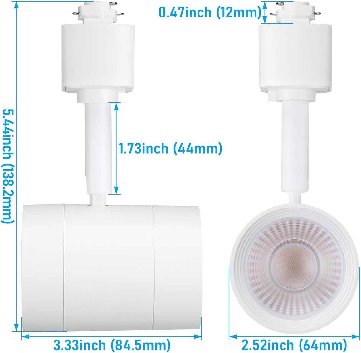 LEONLITE 4-Pack 85W LED Track Light Heads
