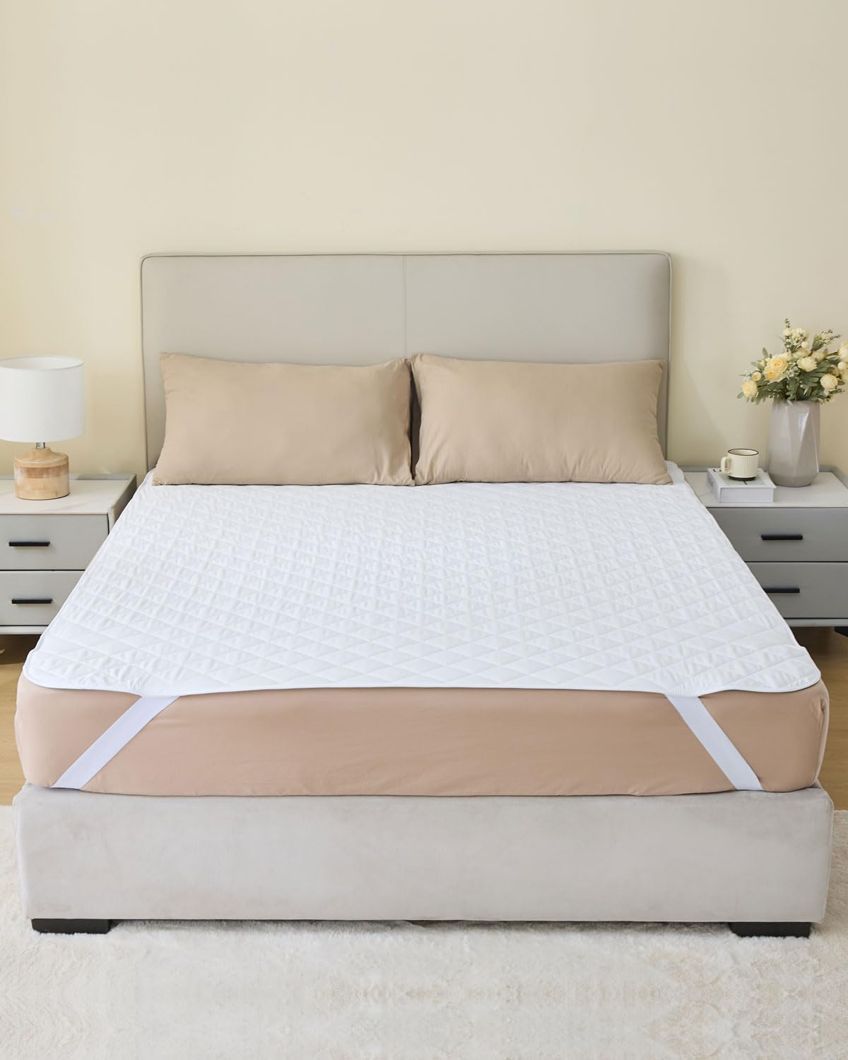 KANECH Waterproof Bed Pad for Adults and Kids 60x80 Reusable with Straps