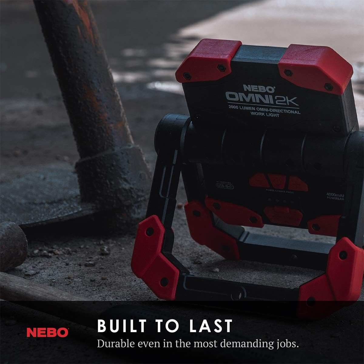 NEBO OMNI 2K Work Light with USB Power Bank