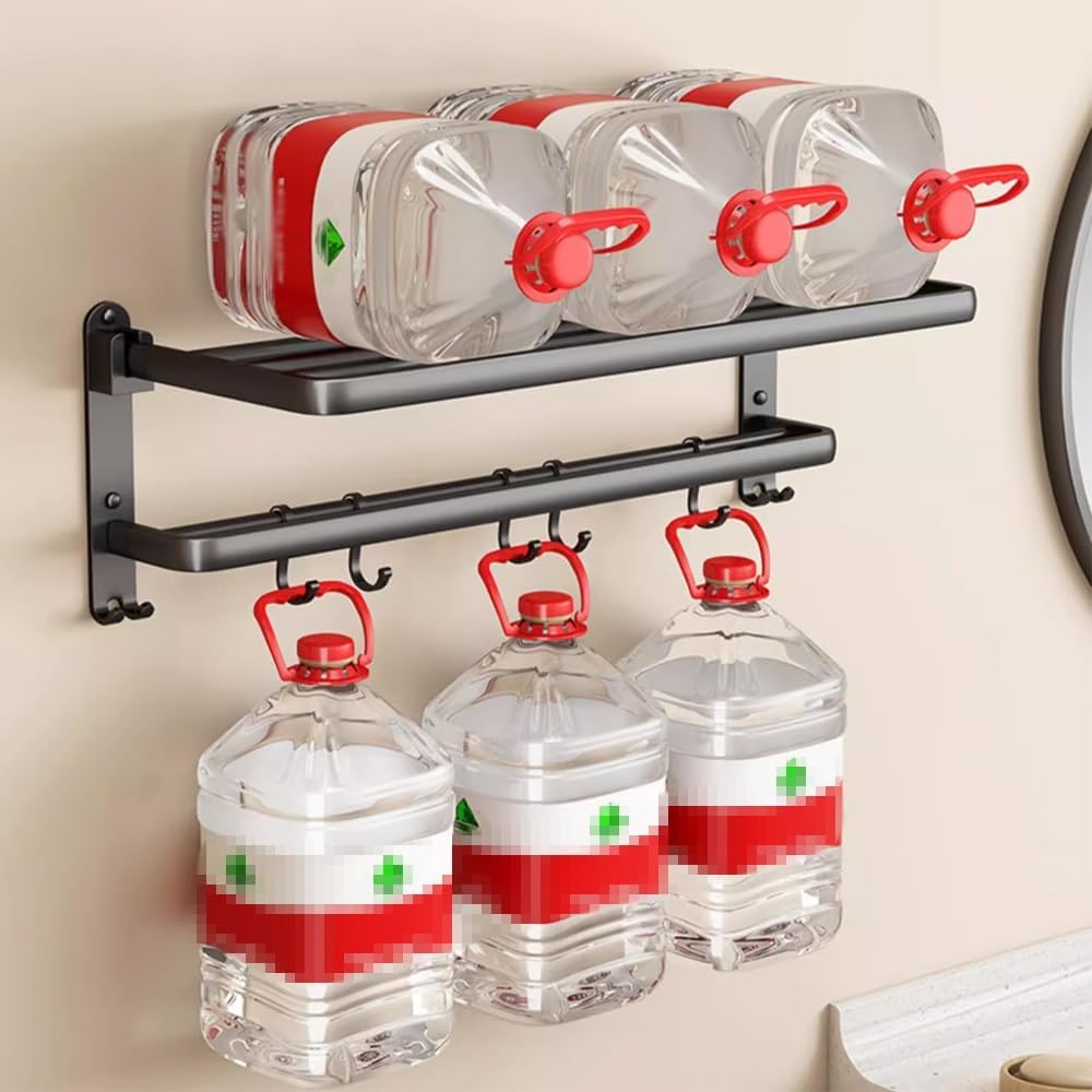 ANNBKA Black Folding Towel Rack for Bathroom