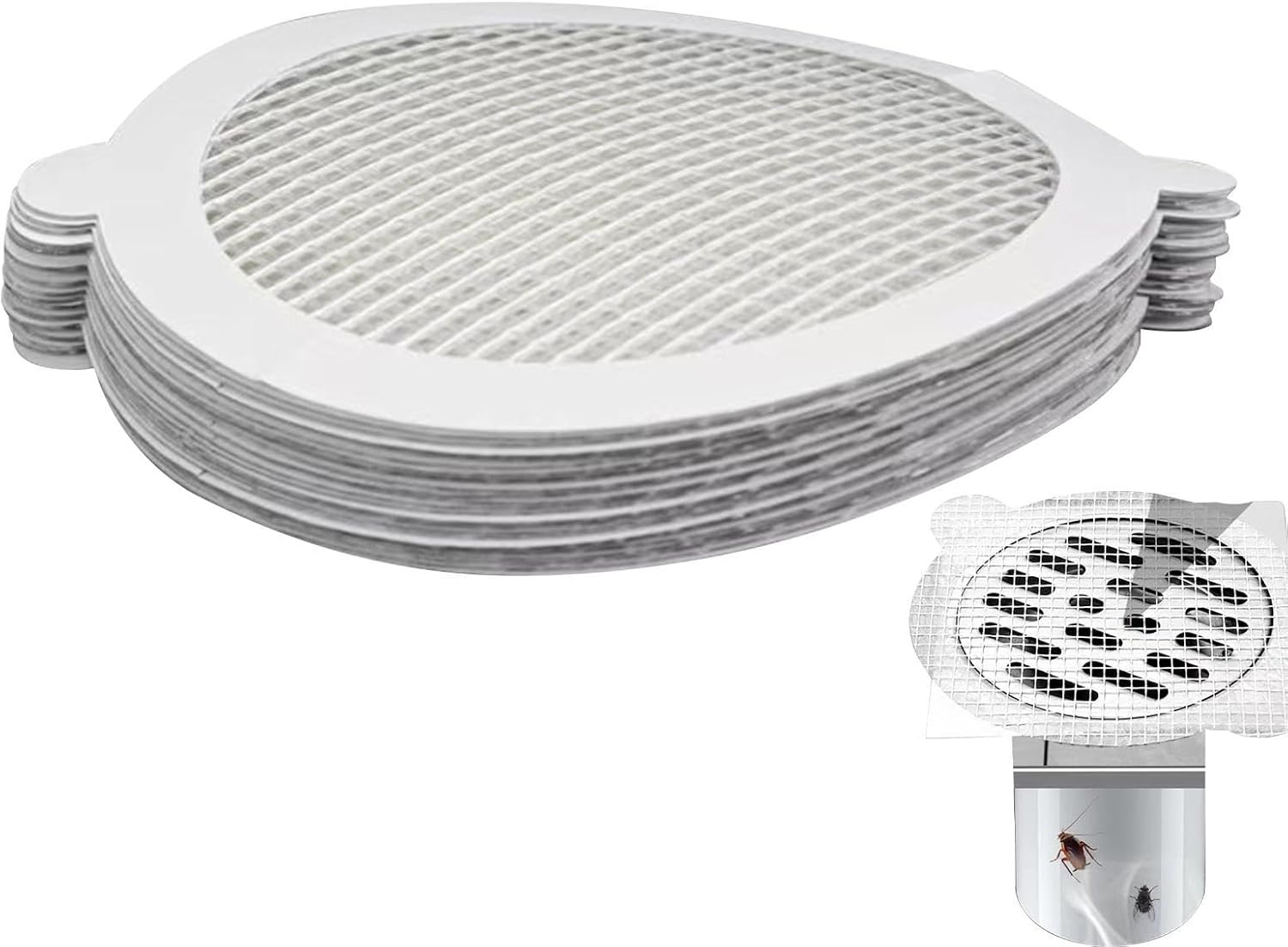 Hair Drain Stickers - Waterproof Adhesive Hair Catcher for Bathroom and Laundry