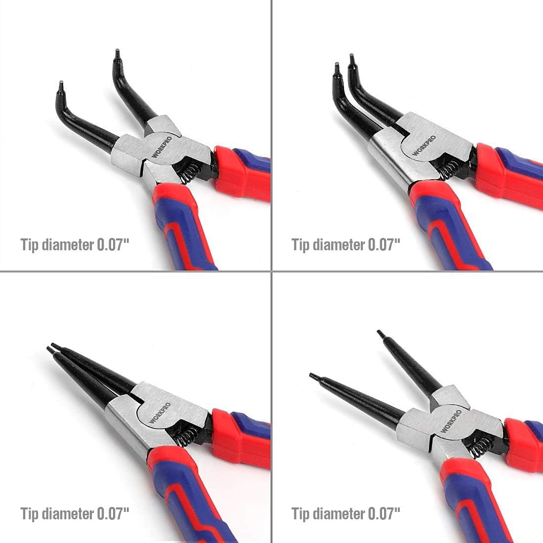 WORKPRO 4-Piece Snap Ring Pliers Set and 8 Mini Bolt Cutter