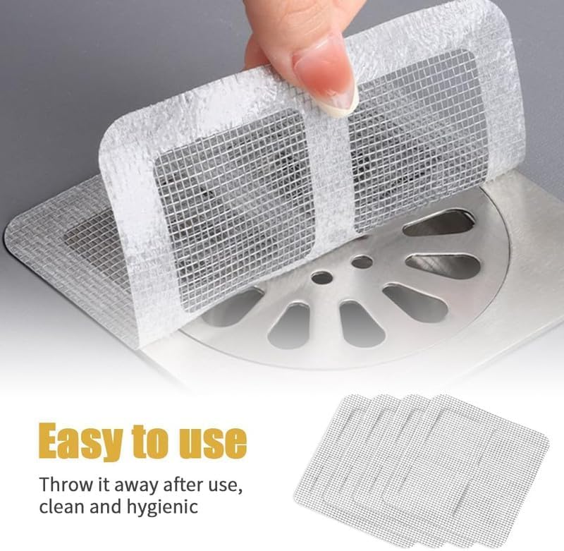 Yilia 4x4 Floor Drain Hair Catcher Stickers 10PCS