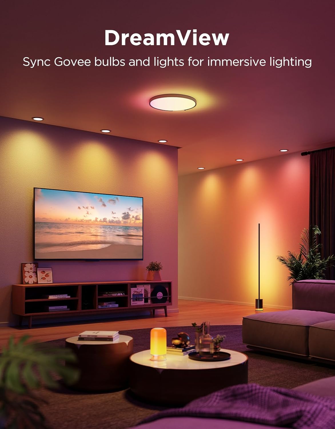 Govee BR30 Smart Bulbs 4 Pack Matter Alexa Google Assistant Compatible