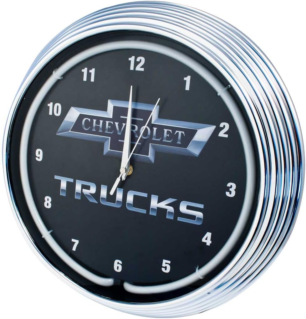 Neonetics Chevy Trucks Bowtie Log Neon Wall Clock 15-Inch