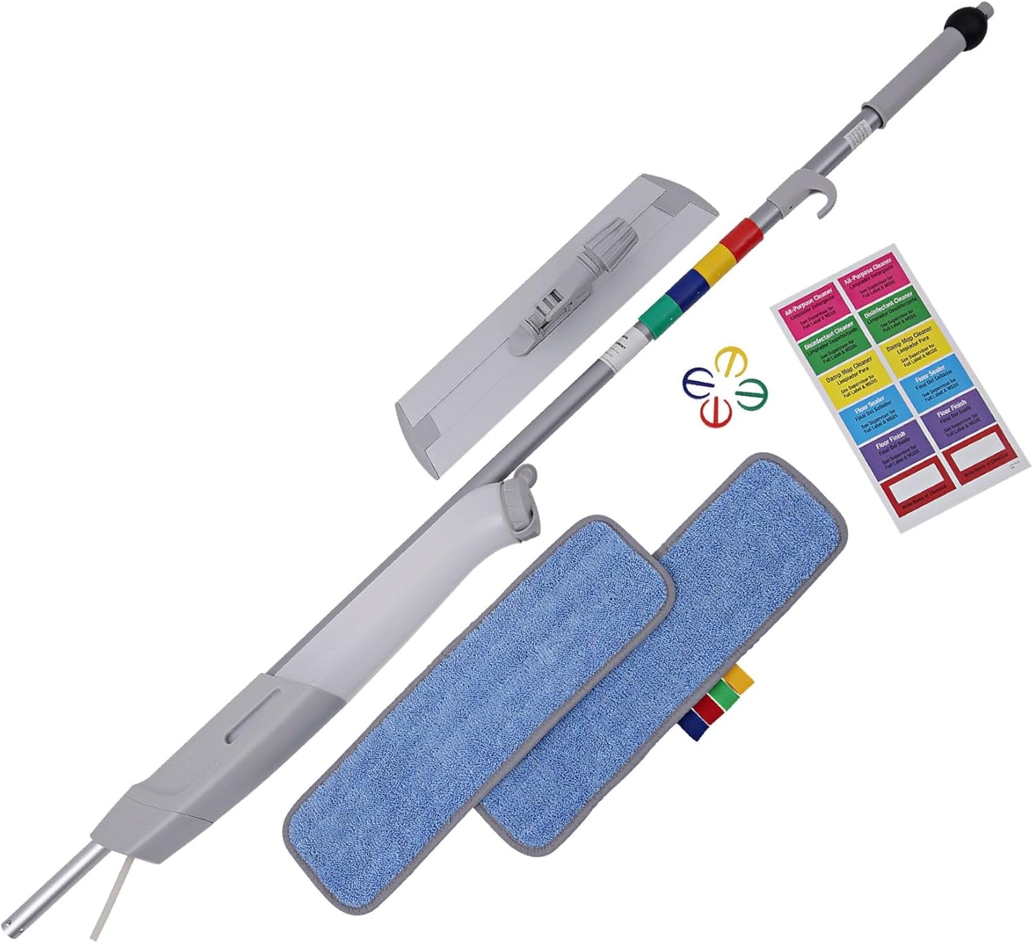 Boardwalk 59 in Bucketless Microfiber Mop Kit - Gray