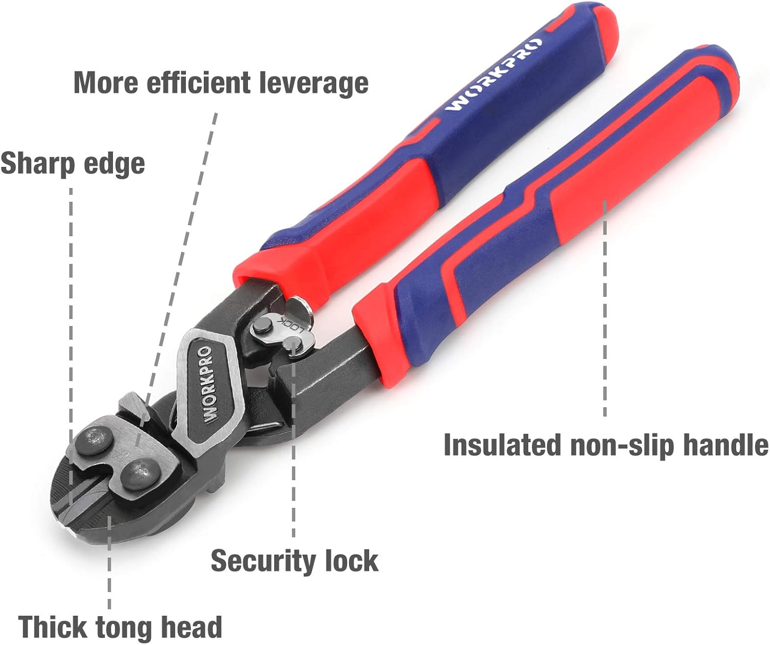 WORKPRO 4-Piece Snap Ring Pliers Set and 8 Mini Bolt Cutter