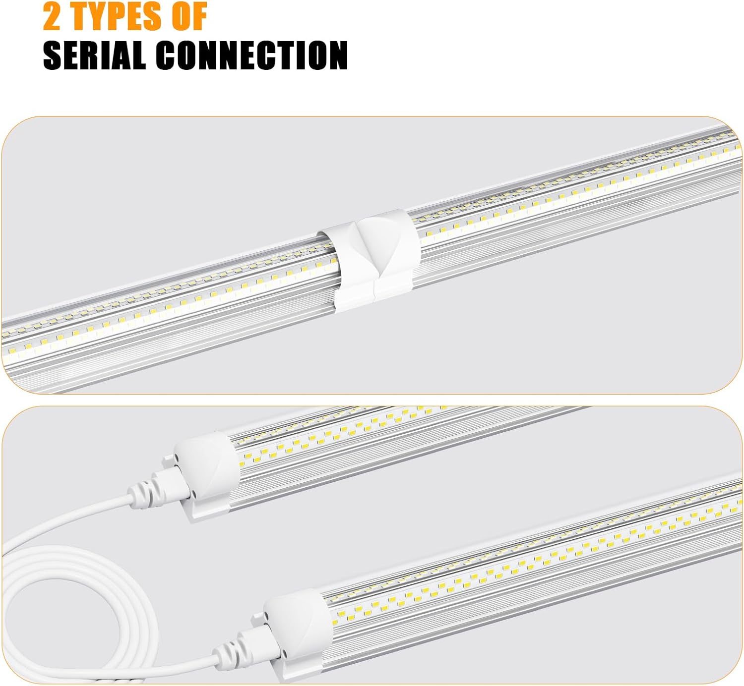ONLYLUX 4FT LED Shop Light 50W 7500LM Linkable Light Fixture