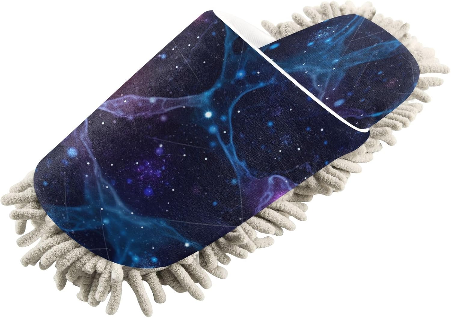 Zhirexin Blue Microfiber Mop Slippers For Men Women