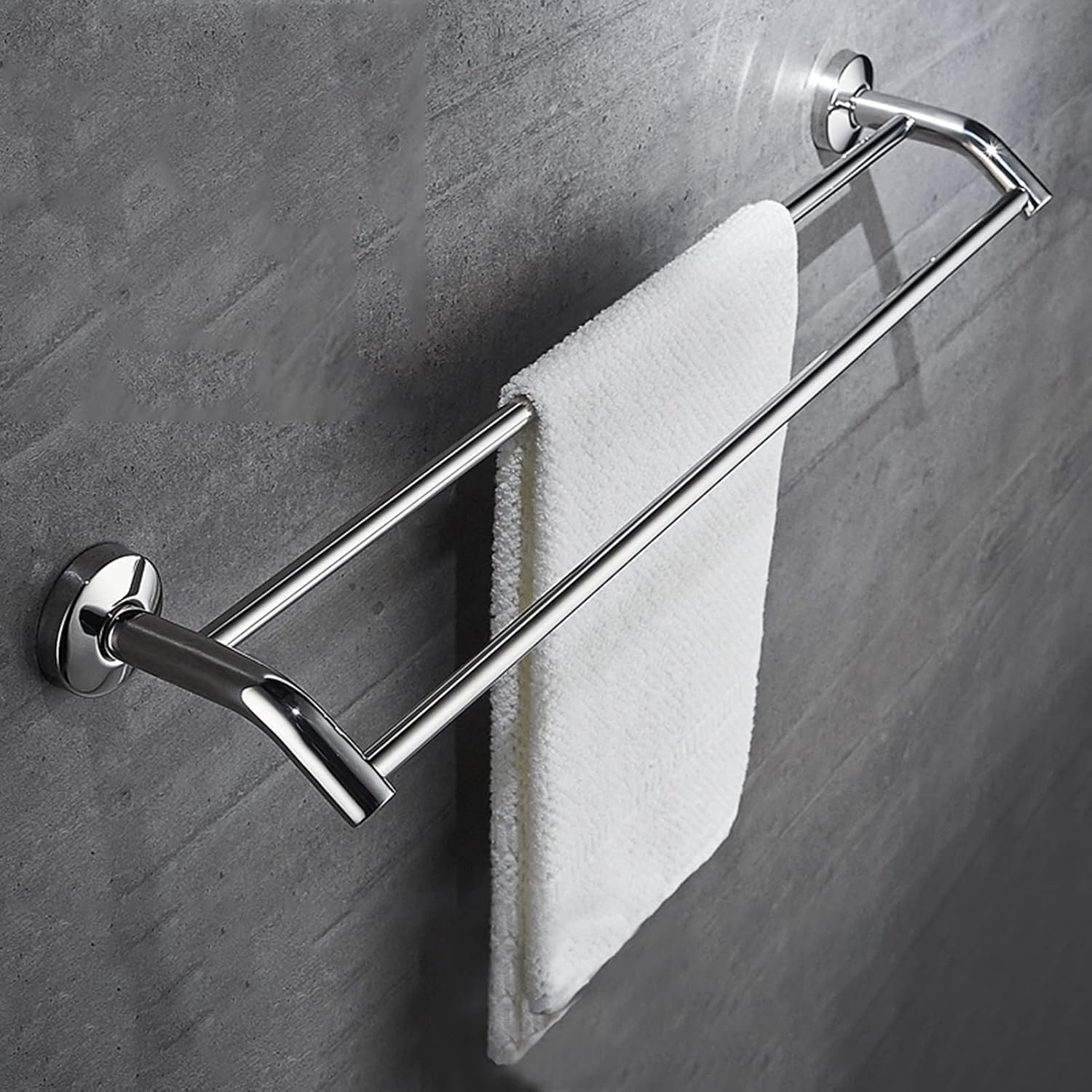TiStm Stainless Steel Double Towel Bar 30Cm Polished Silver
