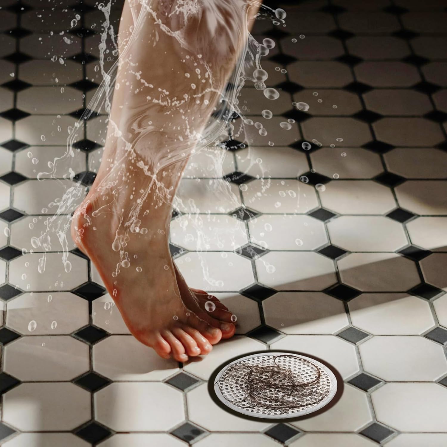 Amaping Shower Hair Catcher 12cm12cm Stainless Steel