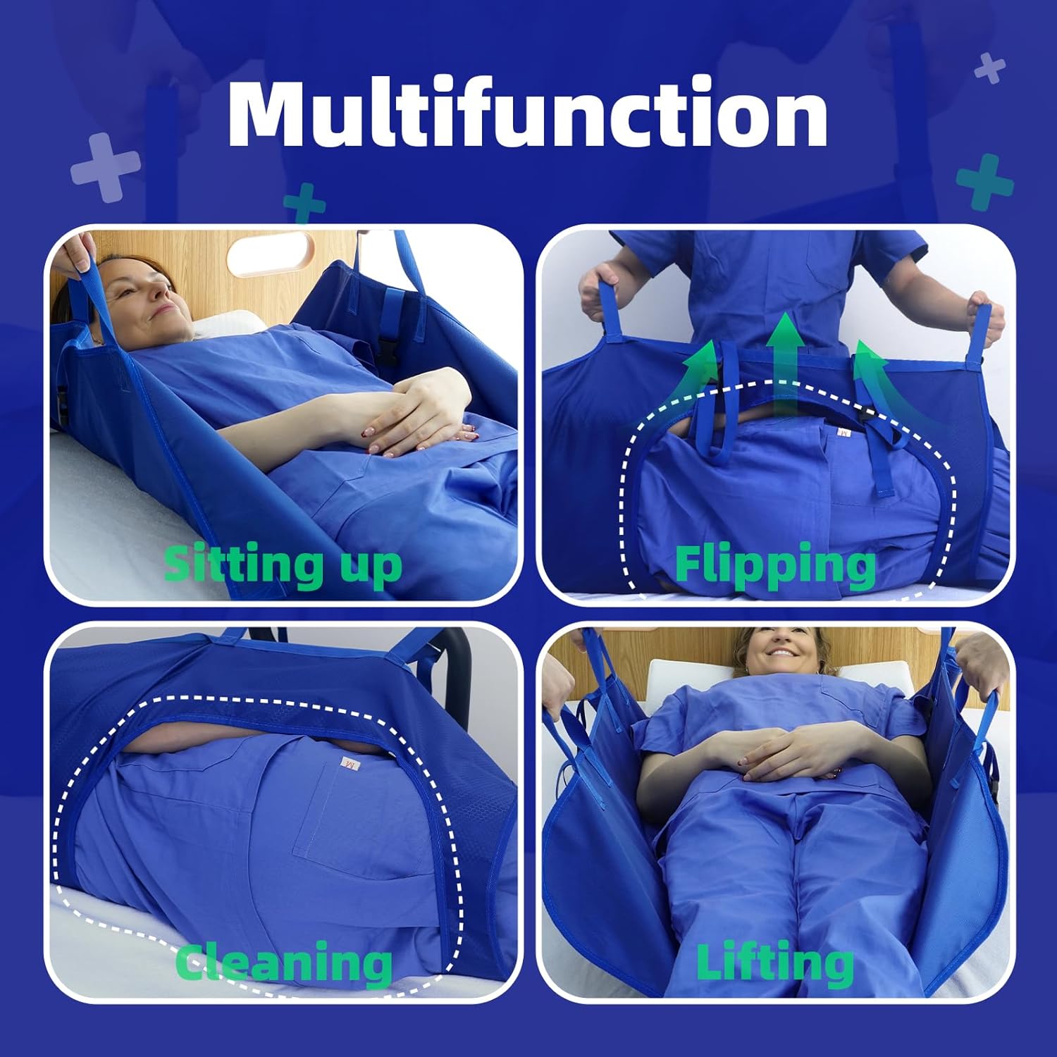 OISNSOIN Positioning Bed Pad with Handles 31x29 Incontinence Mattress 1