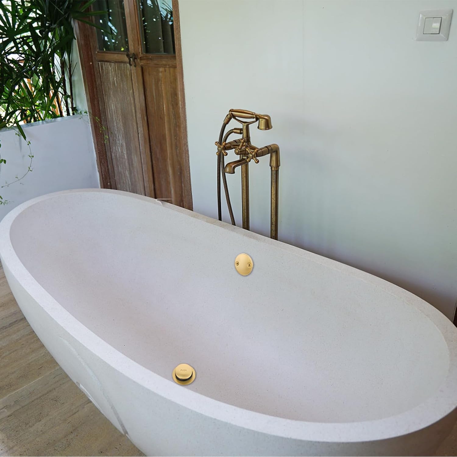 Universal Bath Tub Drain and Overflow Kit with All Metal Components 1