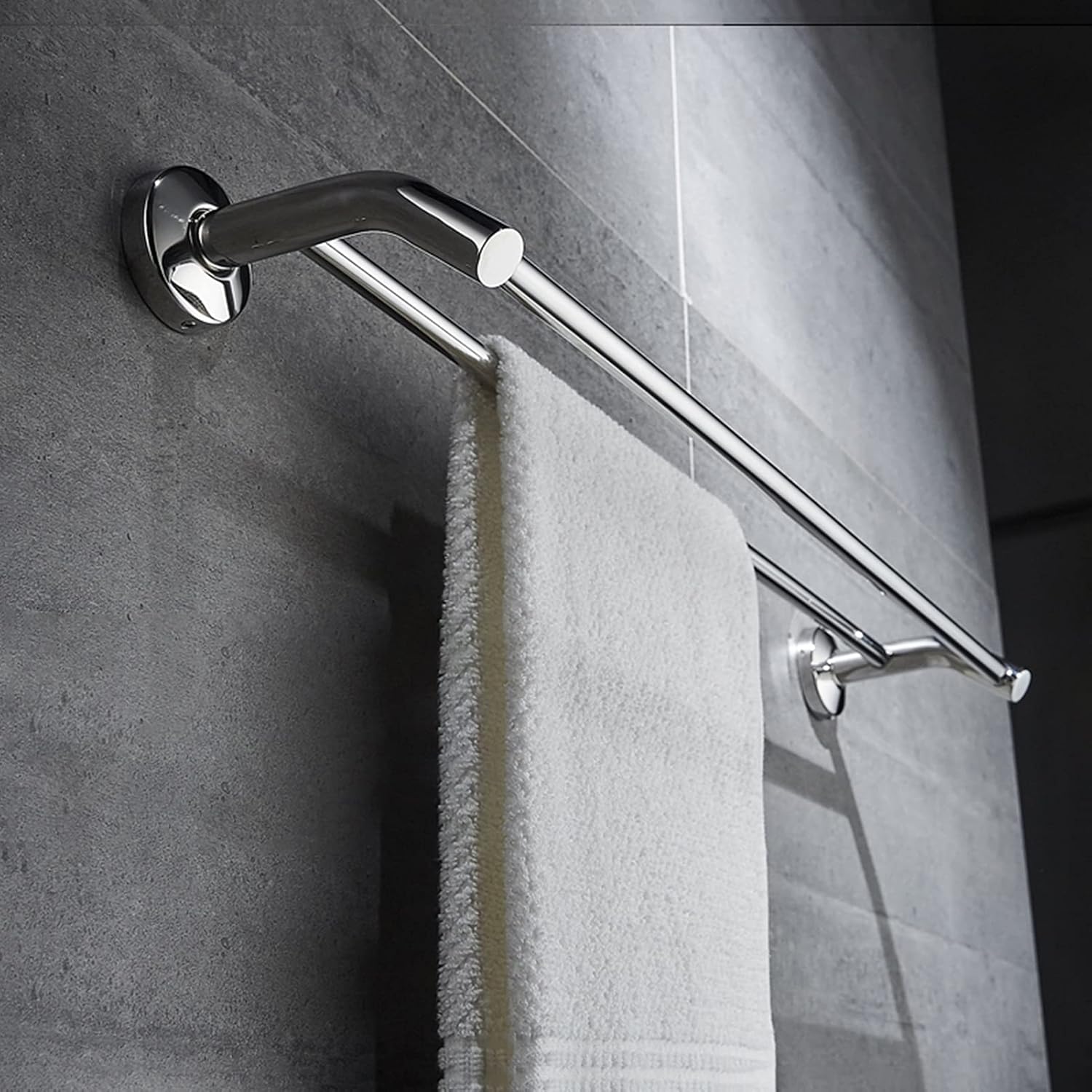 TiStm Double Towel Rail Wall Mount 30Cm Stainless Steel