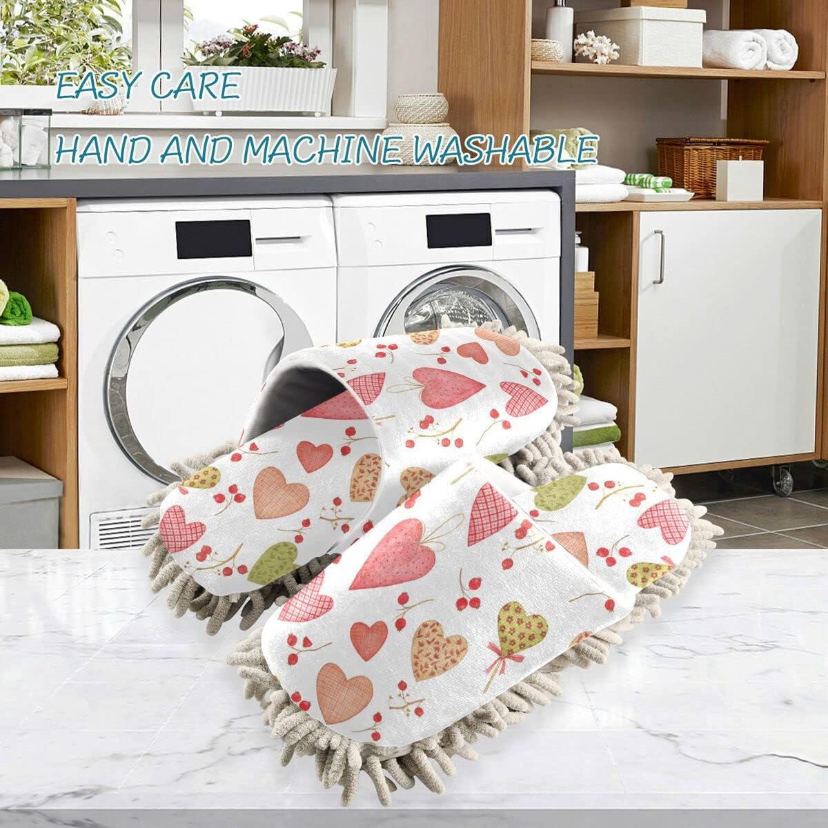 DOMIKING Mopping Slippers with Microfiber Sole 1