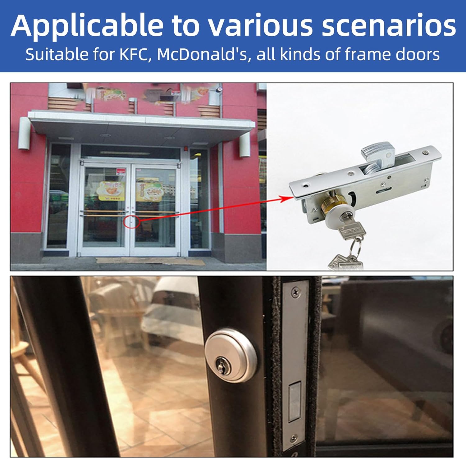 TTSITG Storefront Mortise Hook Deadbolt Lock