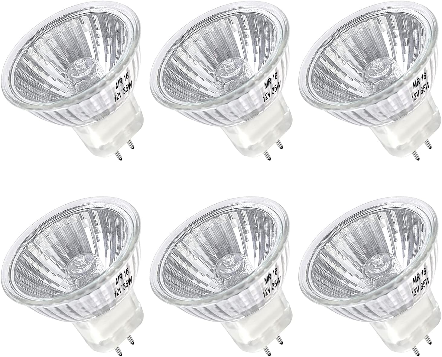 MR16 Halogen Bulb 35W Dimmable 12V Spotlight 6 Pack Warm White