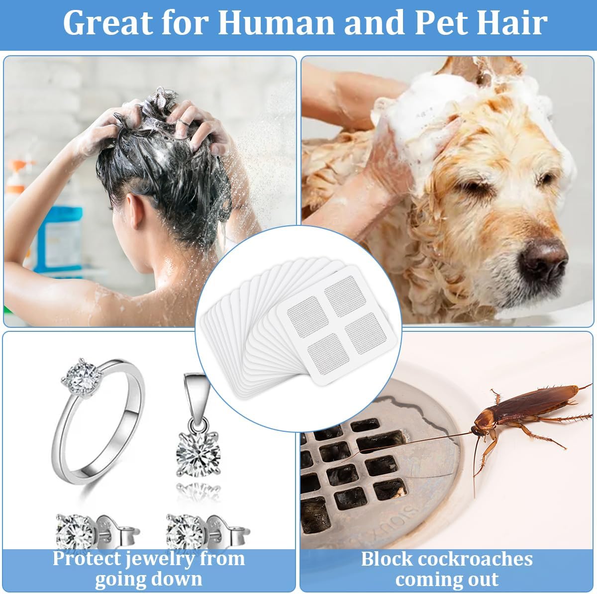 TORIHIKI Disposable Drain Hair Catcher 50 Pcs
