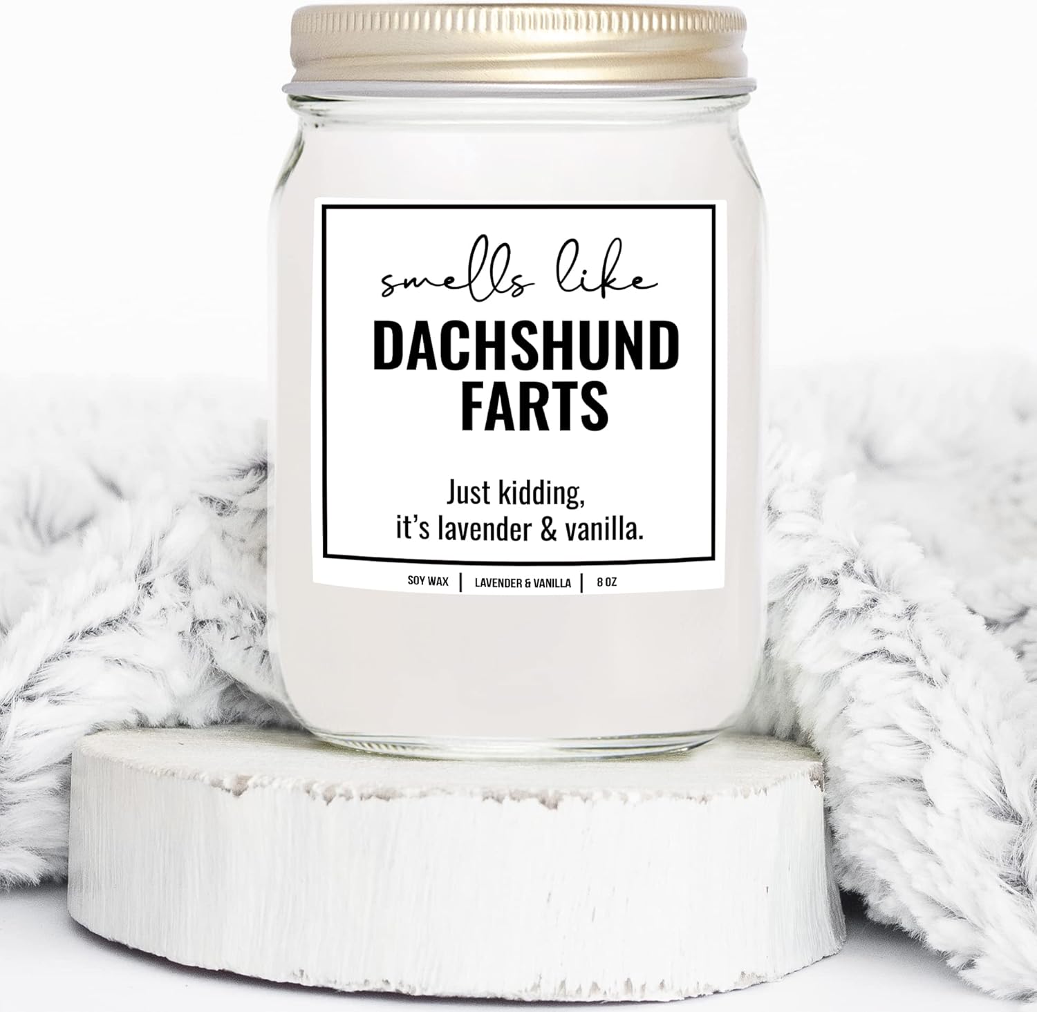 YouNique Designs Dachshund Candle 8 Oz Lavender Vanilla