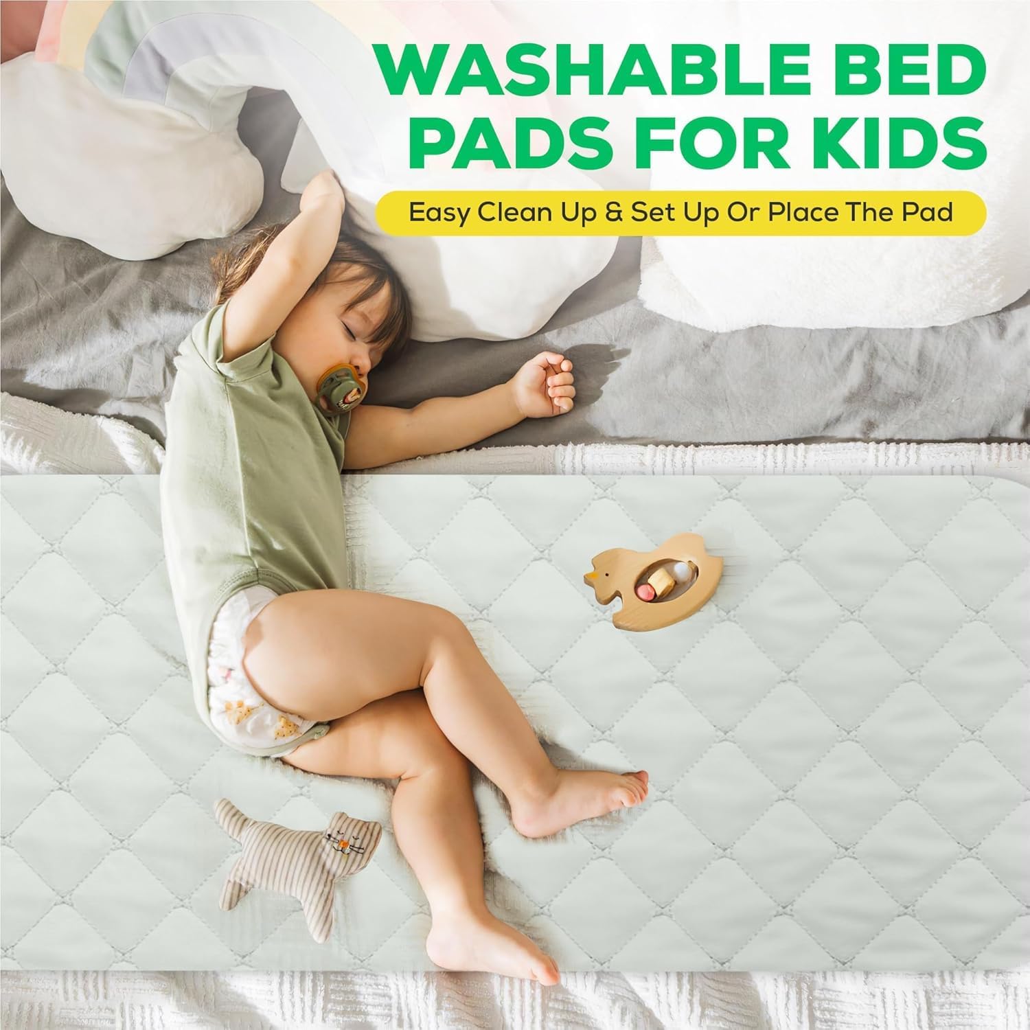 McLiberty Bed Pads Washable Waterproof Pack of 2 1