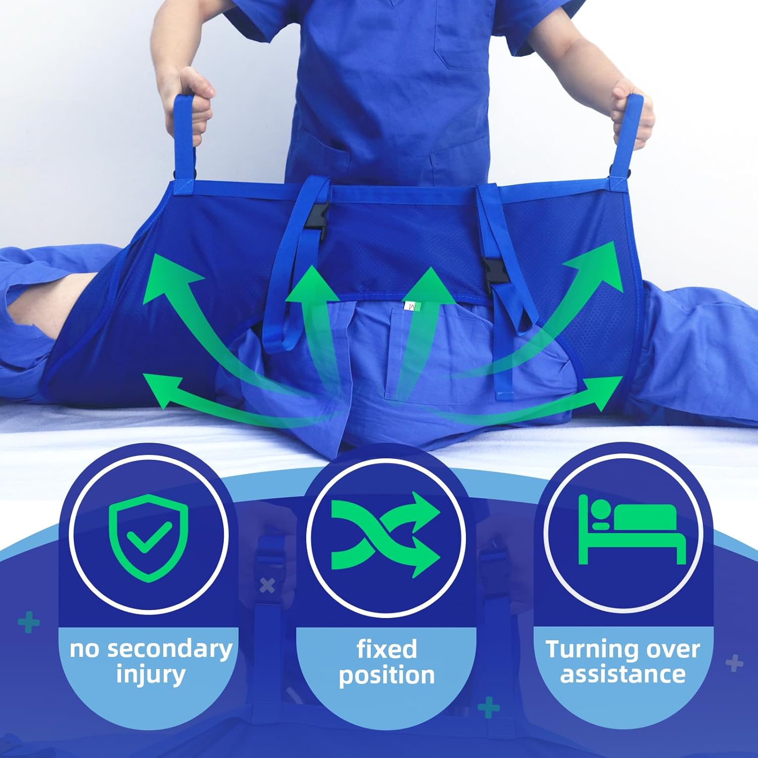 OISNSOIN Positioning Bed Pad with Handles 31x29 Incontinence Mattress 1
