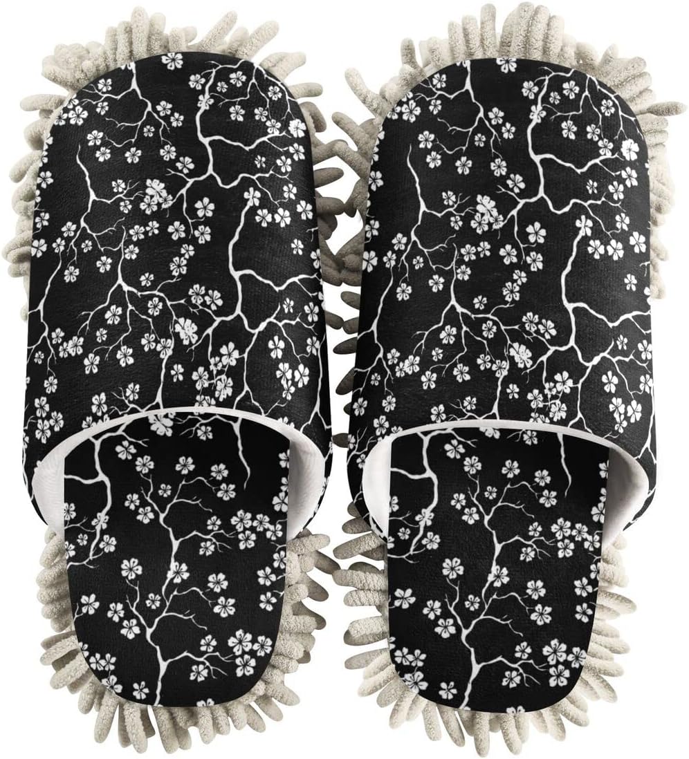 DOMIKING Mop House Slippers for Women Floor Cleaning Washable Dusting Shoes