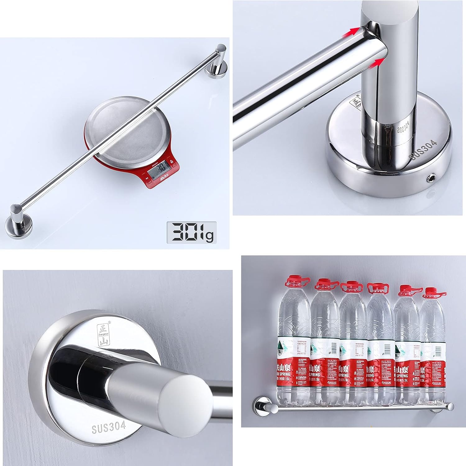 TiStm Durable Stainless Steel Towel Rack 40Cm