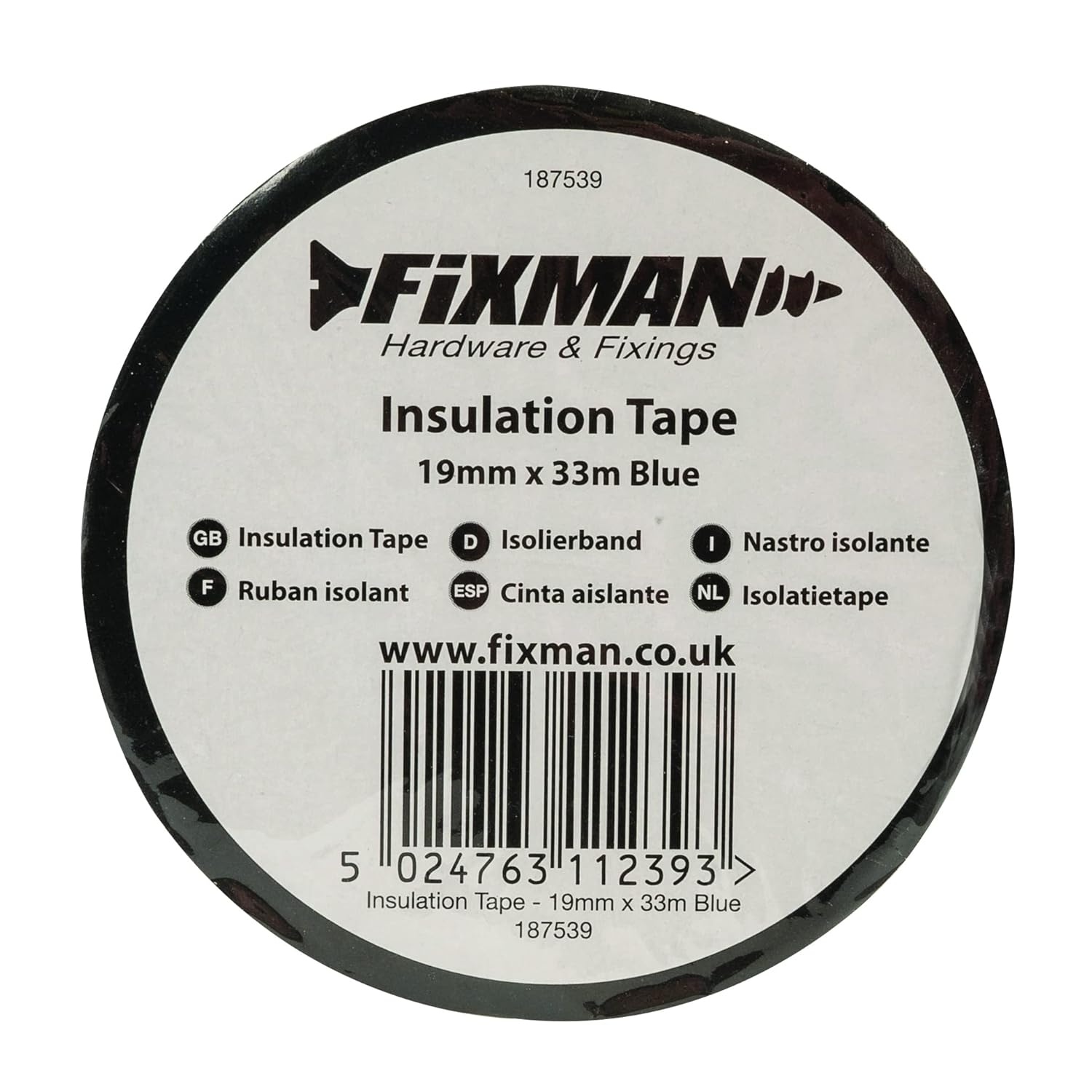 FIXMAN 187539 Insulation Tape - Black Fade Resistant High Adhesion