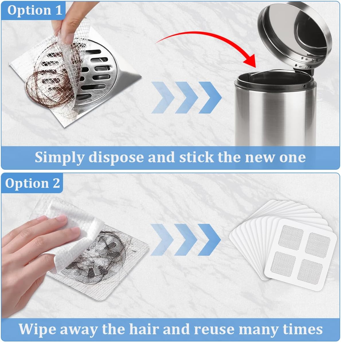 TORIHIKI Disposable Drain Hair Catcher 50 Pcs