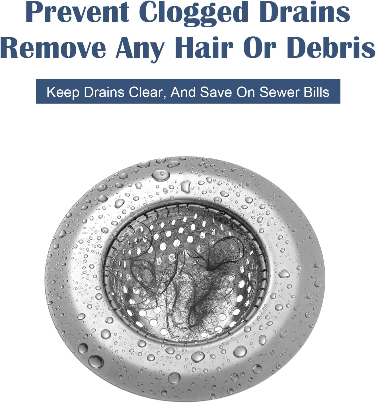 KALIONE Bathtub Hair Catcher Strainer 279 Inch Stainless Steel
