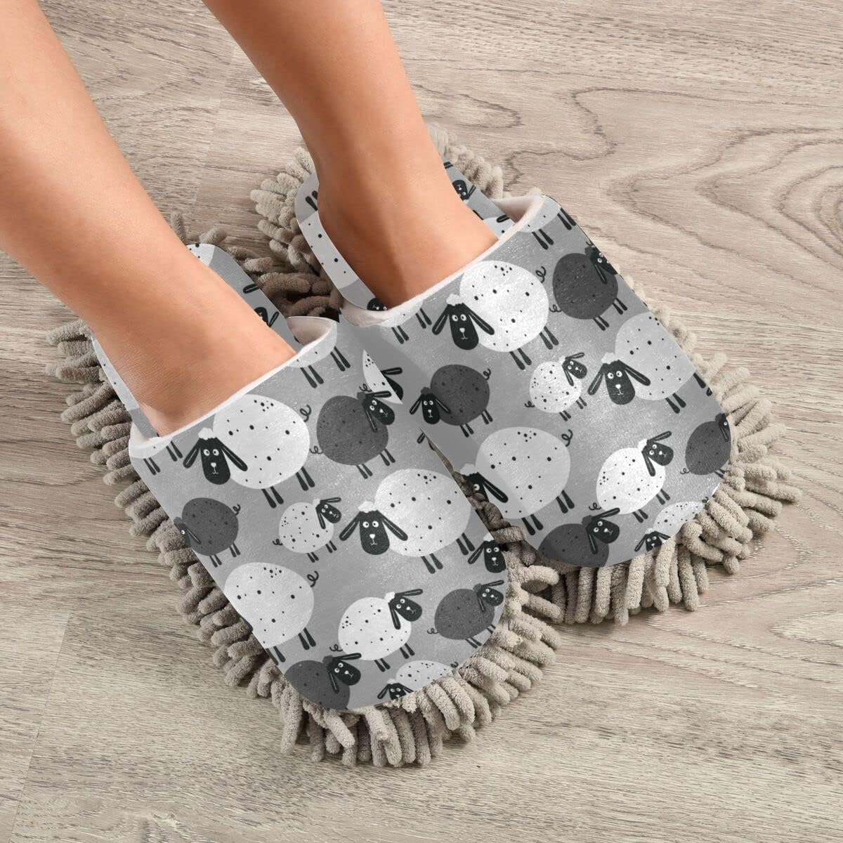 DOMIKING Mop House Slippers for Cleaning