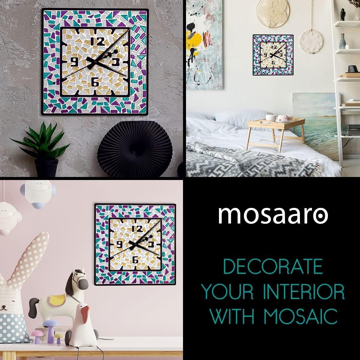 Mosaaro Glass Mosaic Tiles Kit Creative DIY Art for Adults and Teens
