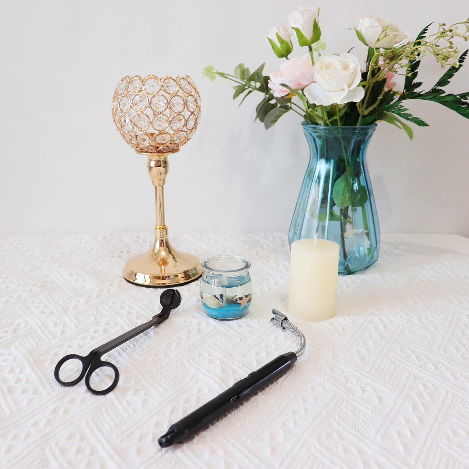 Vidisan Rechargeable Candle Lighter and Wick Trimmer Set - Black